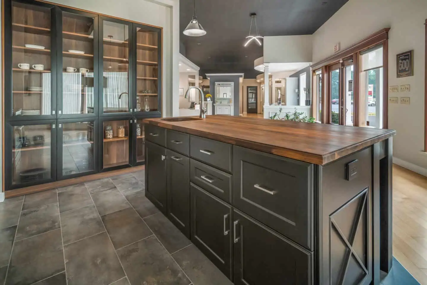 Upscale Remodeling Design Studio - Kitchen with Dark Grey Cabinets