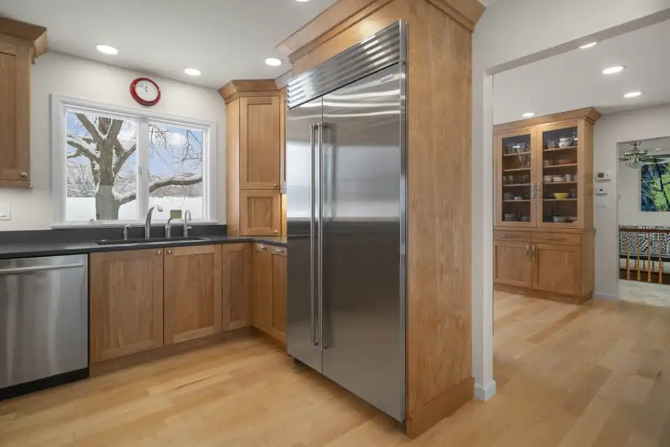 Subzero refrigerator in designer kitchen