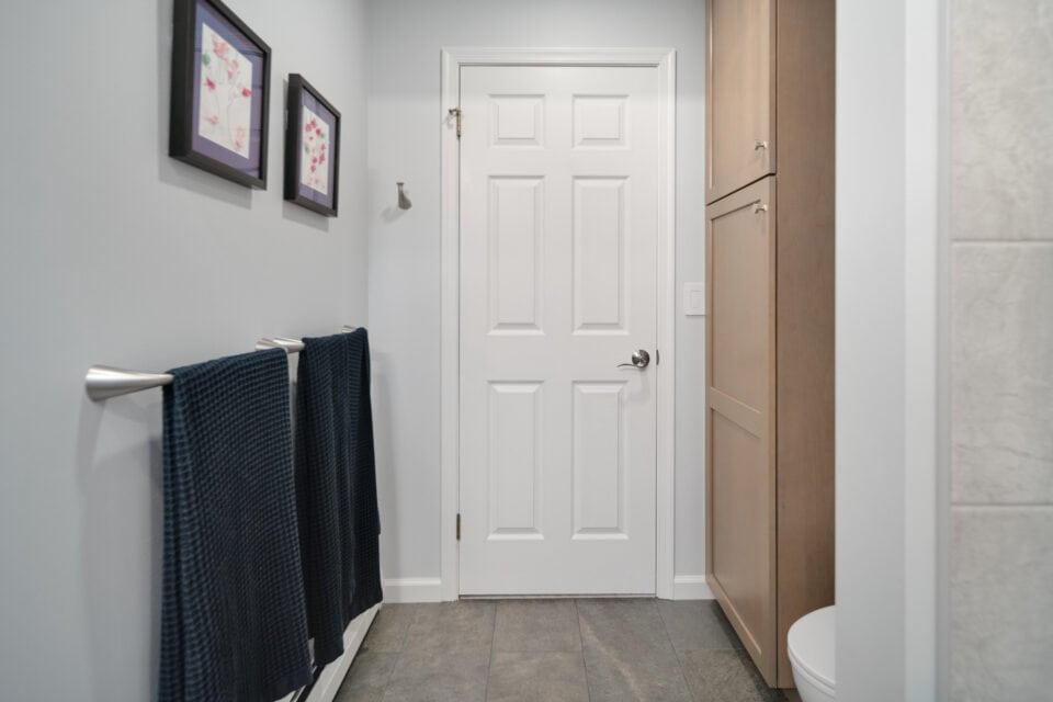 White bathroom door