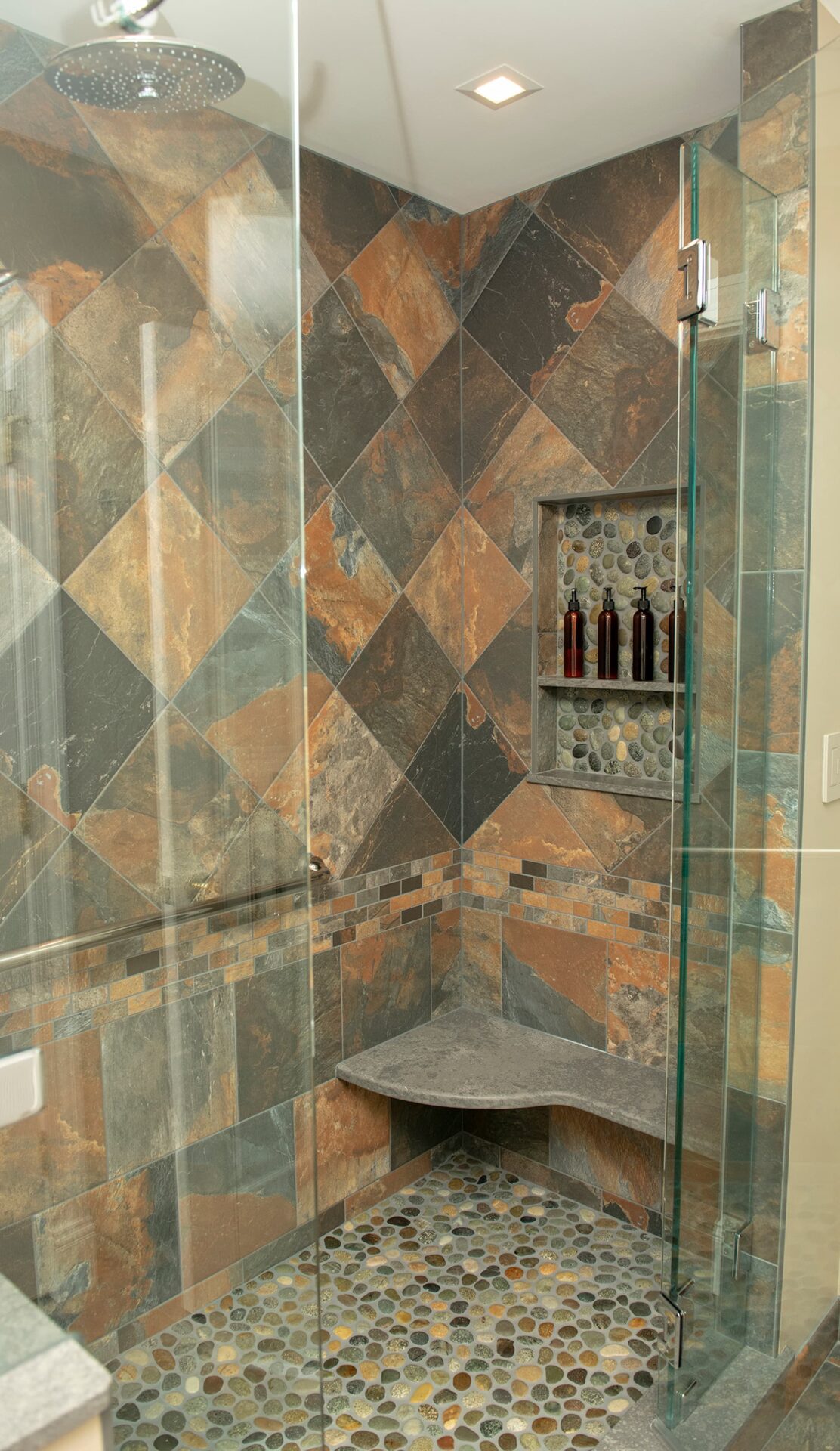 Bathroom Wall Tile Ideas, Trends & Tips 6 Upscale Cary MBath ©RP 0998 2