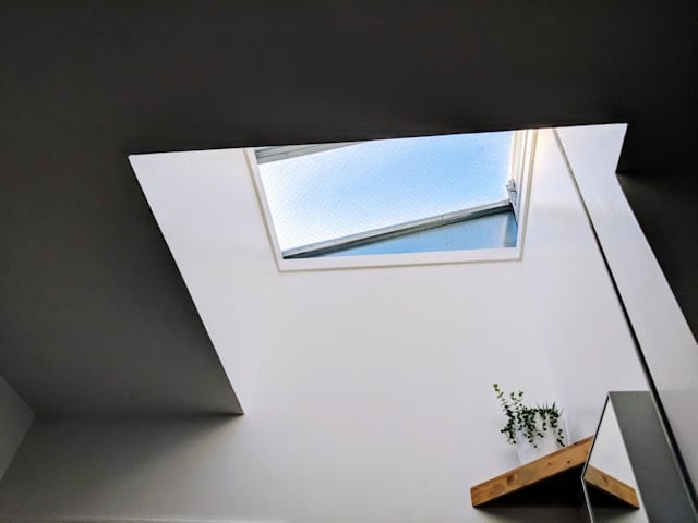 Skylight in bathroom