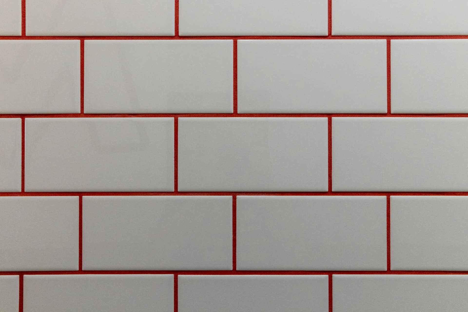 White tile with colored grout