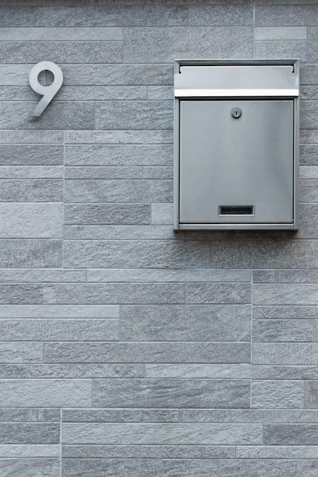 a statement mailbox installed outside